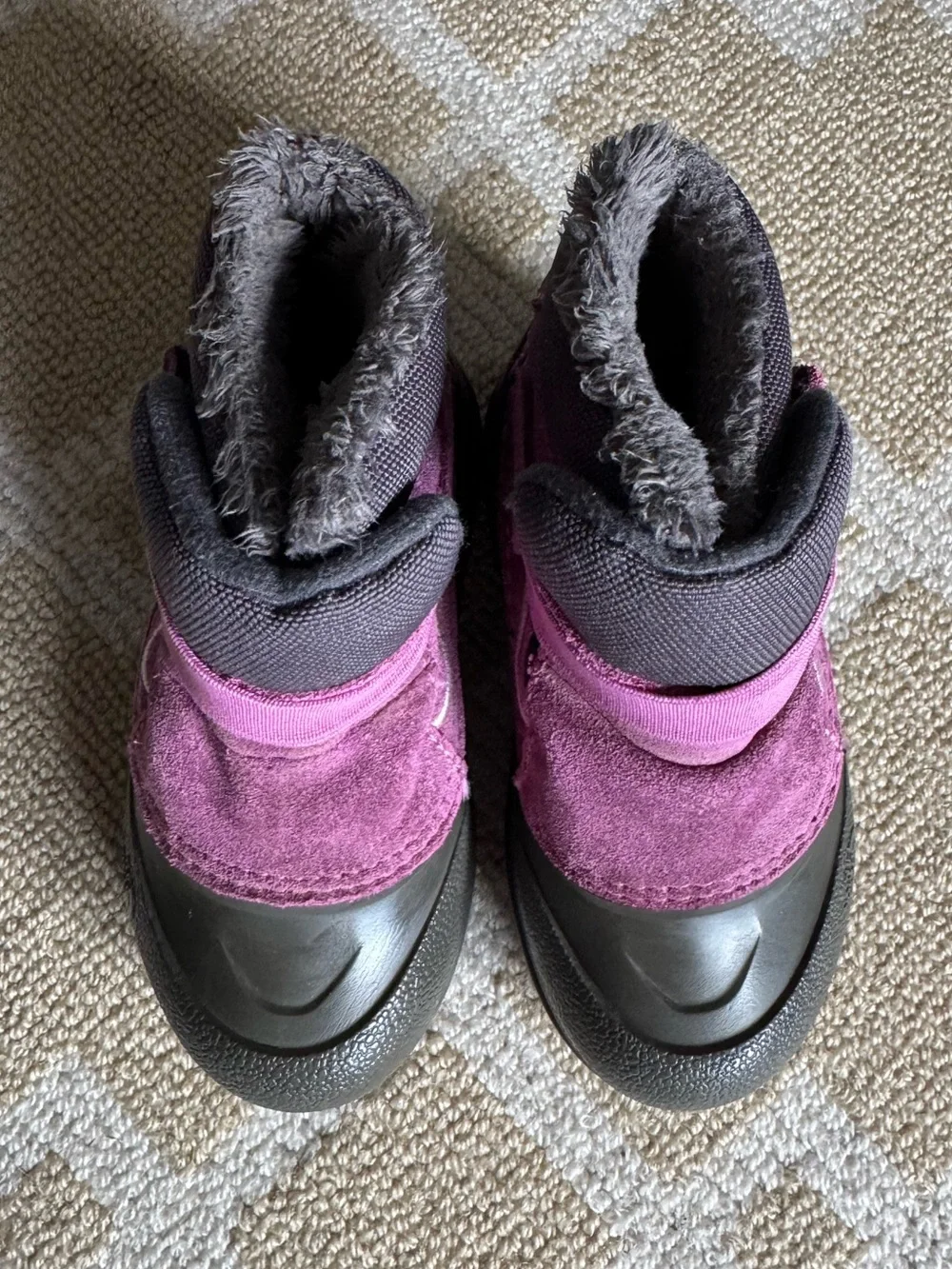 The North Face Toddler Alpenglow II Waterproof Snow Boots Purple Gray Girls 8